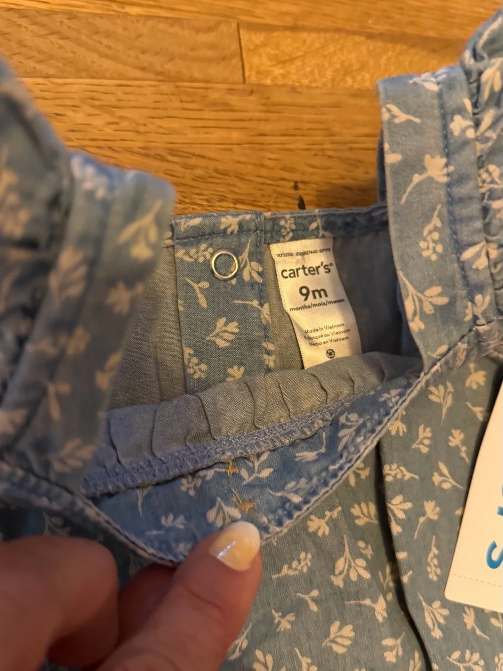Carter's Light Blue Floral Baby Dress